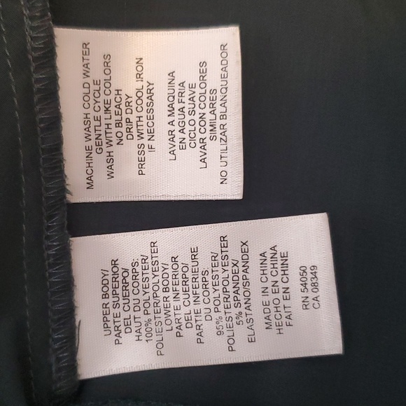 RACHEL ROY Size 0 Romper Dress Deep Green on the Top with Watercolors on Skort - Picture 6 of 13